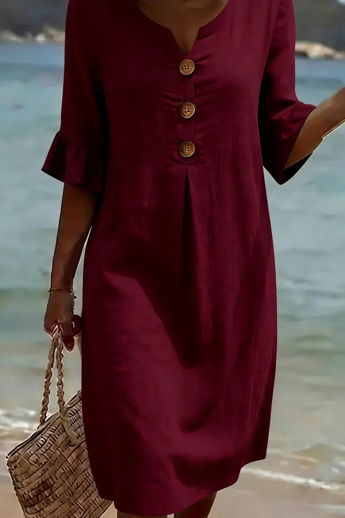 Radmila™ | Vestido de manga larga con textura