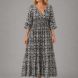 Althea™ | Vestido midi bohemio fluido