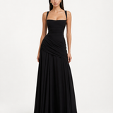 Carmen | Vestido Maxi con Escote Cuadrado Fruncido