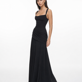 Carmen | Vestido Maxi con Escote Cuadrado Fruncido