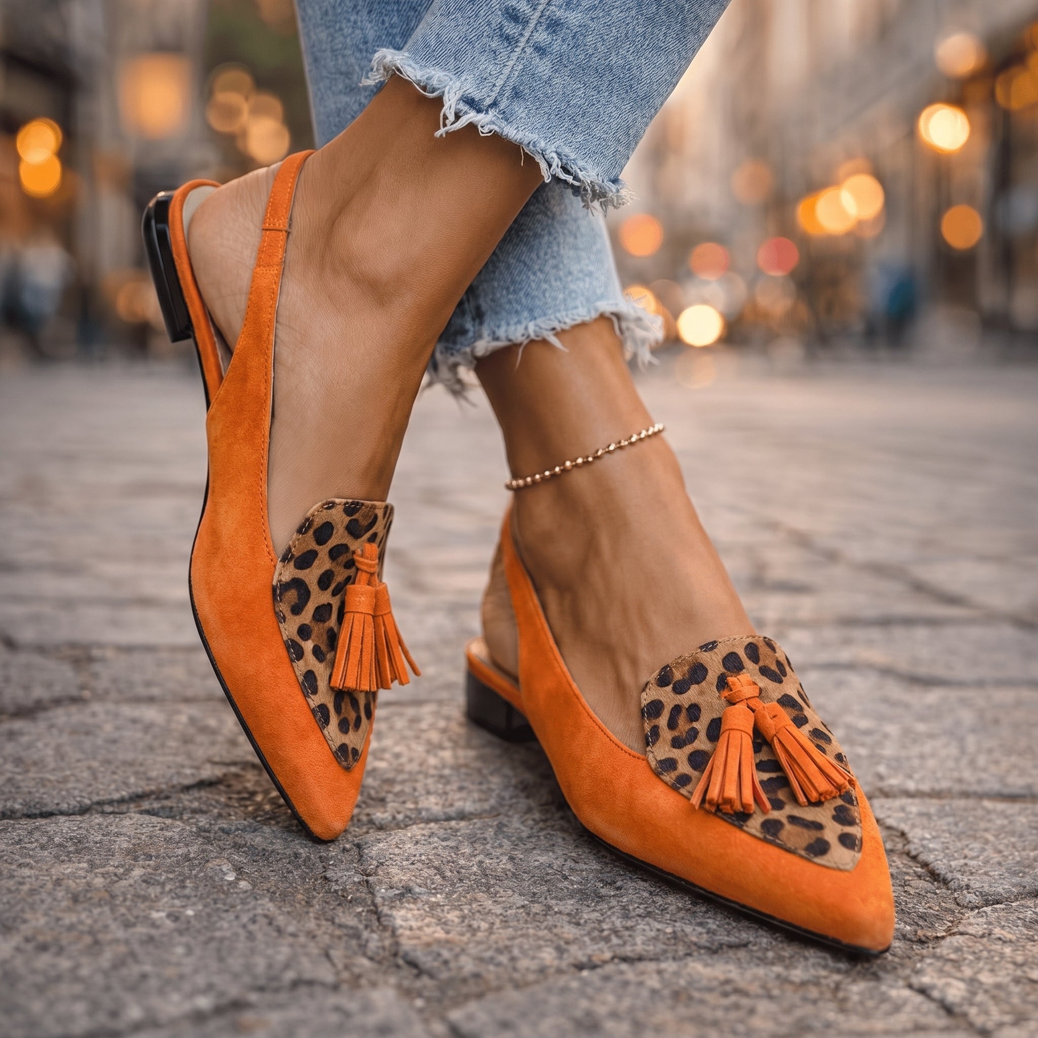 Valentina | Sandalias Bailarina con Borlas