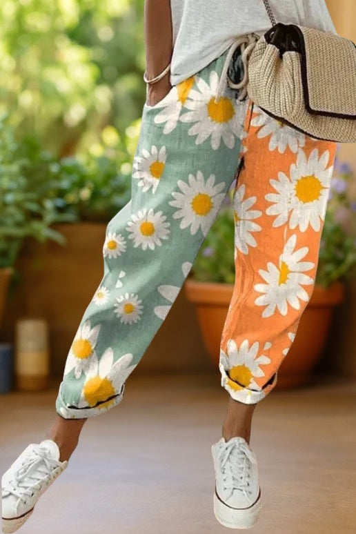 Soleil™ | Pantalones tobilleros con estampado bohemio