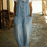 Julia™ | Mono de denim con tirantes ajustables